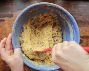 mix in chocolate chips