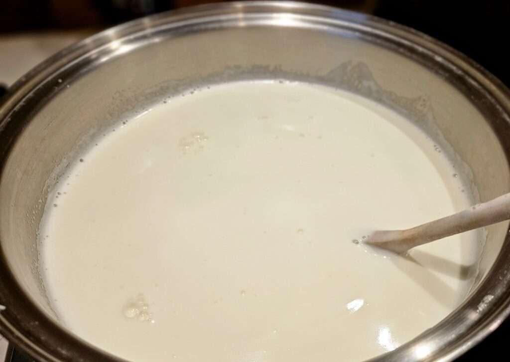 heating up milk