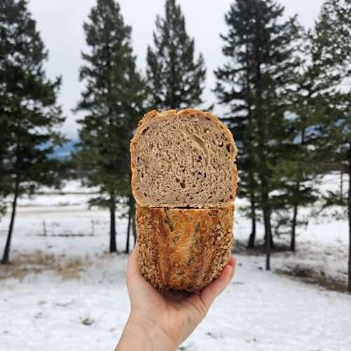 spelt and sunflower sourdough