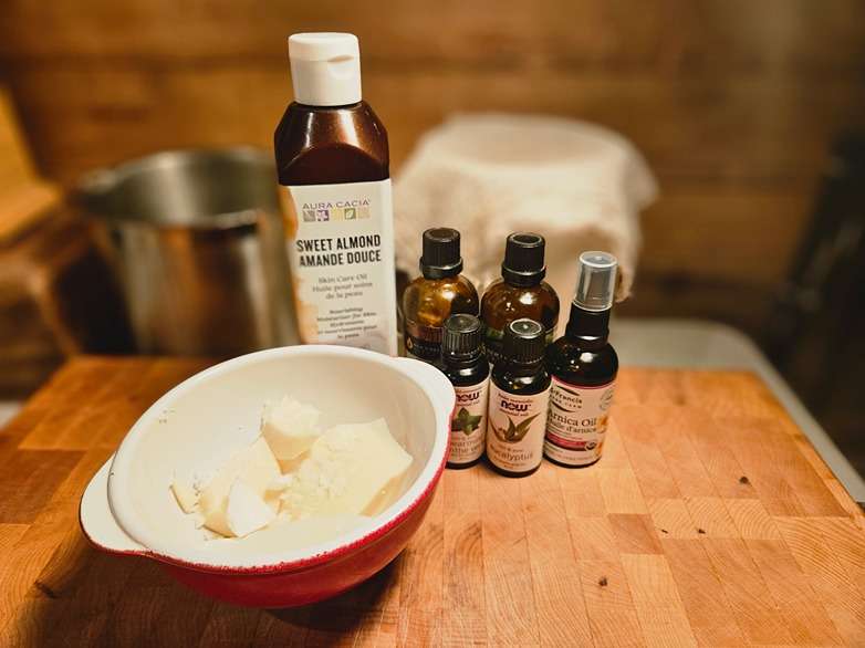 essential oils for tallow muscle rub