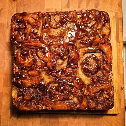 fresh sourdough sticky buns