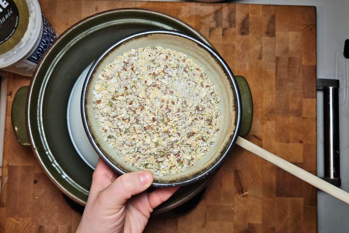 crushed seeds for sourdough dark rye bread