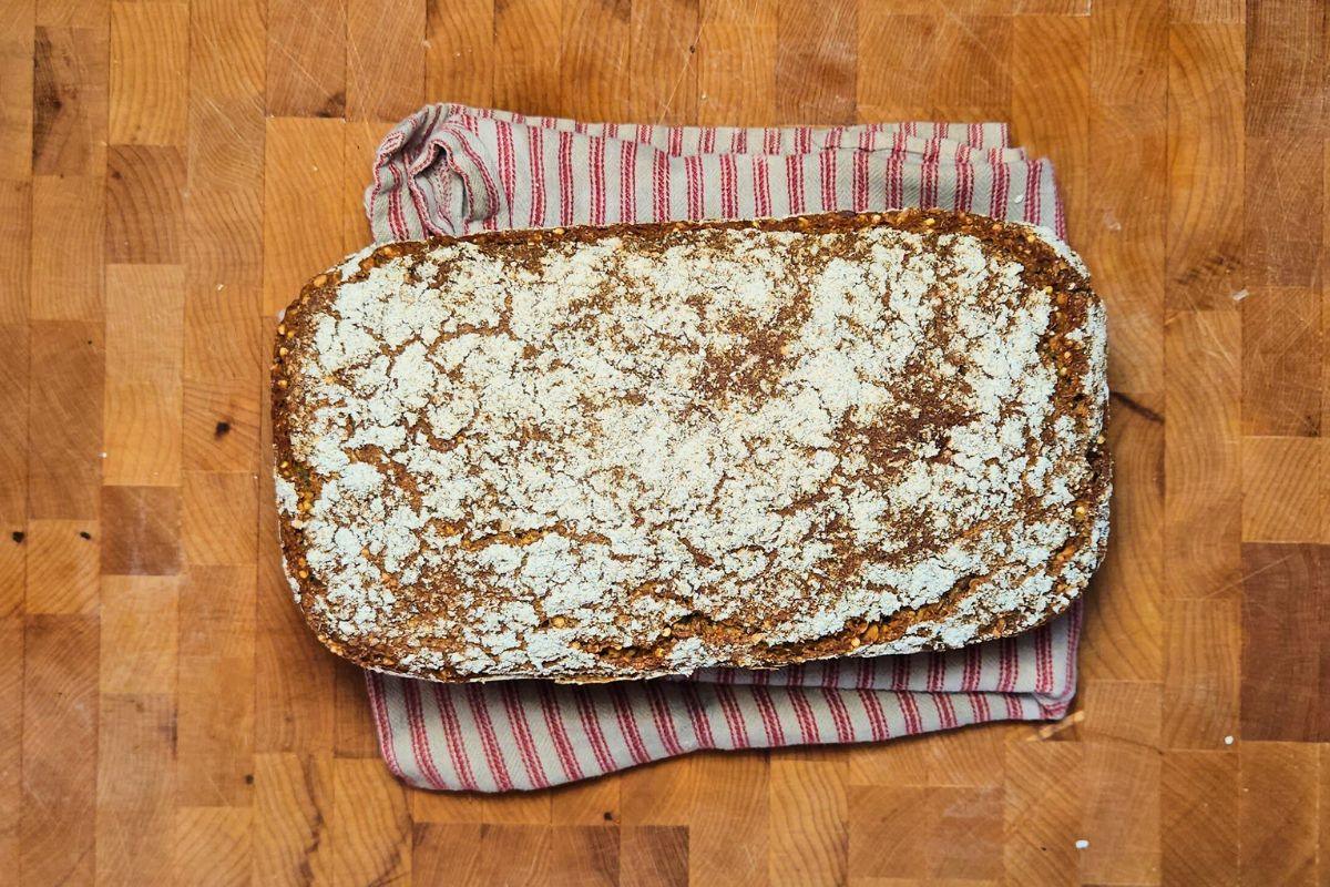 baked sourdough rye bread