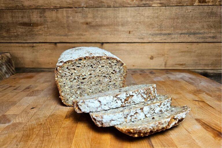 seeded dark rye sourdough bread